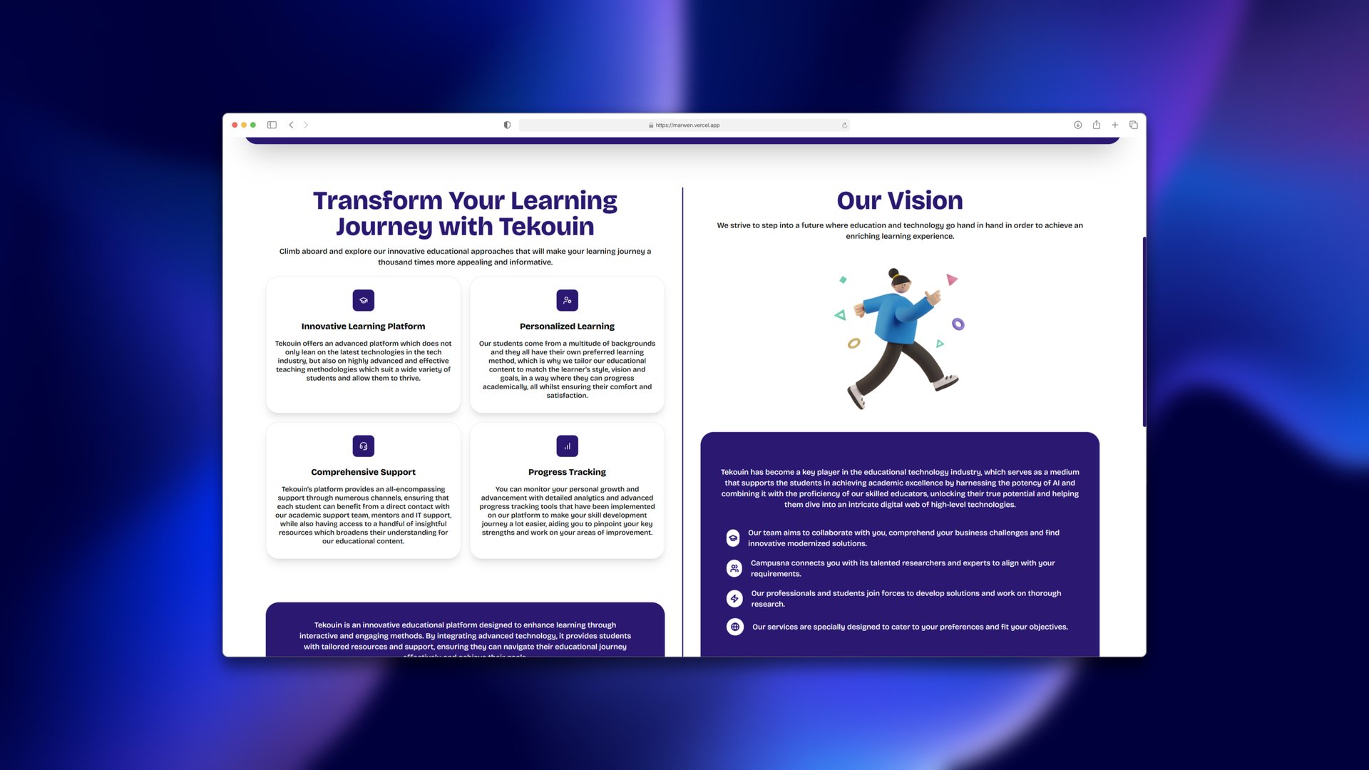 Campusna, Content the client could change