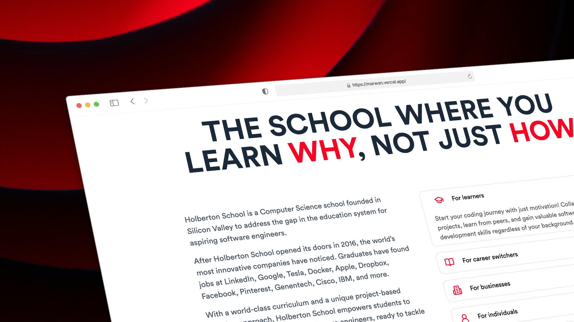 Holberton Global Campus, Telling the school's story